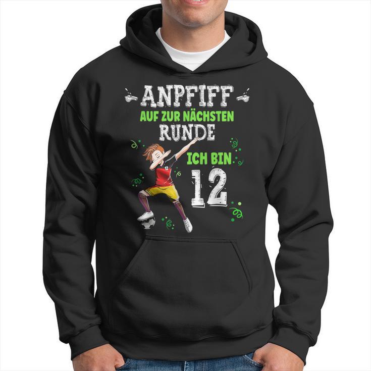 Football Dabbing Boy 12Th Birthday Ich Bin 12 Jahre Kapuzenpullover