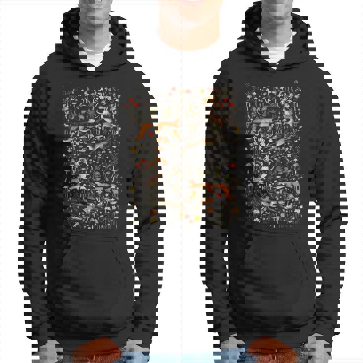 Forest Friends Animals Wildflowers Cottagecore Nature Lover Hoodie