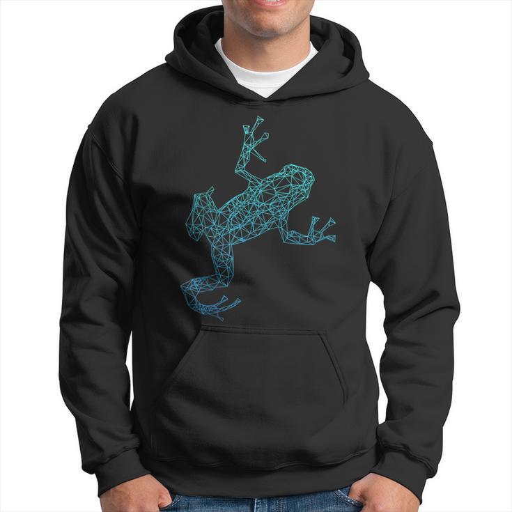 Frosch Pfeilgiftfrosch Grafik Blau Tiere Kapuzenpullover