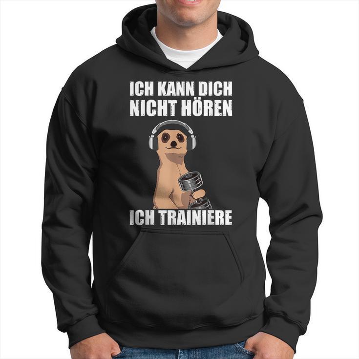 Bodybuilding Ich Kann Dich Nicht Hören Ich Kapuzenpullover