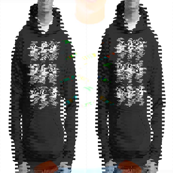 Ghost Skateboard Halloween Costume Skateboarding Hoodie