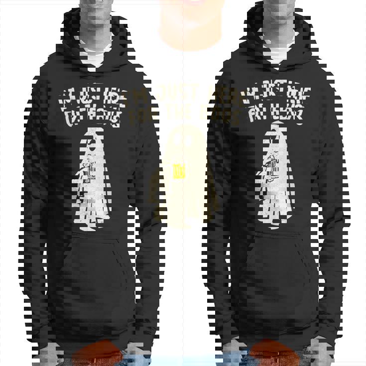 I'm Just Here For The Boos Halloween Costumes Ghost Hoodie