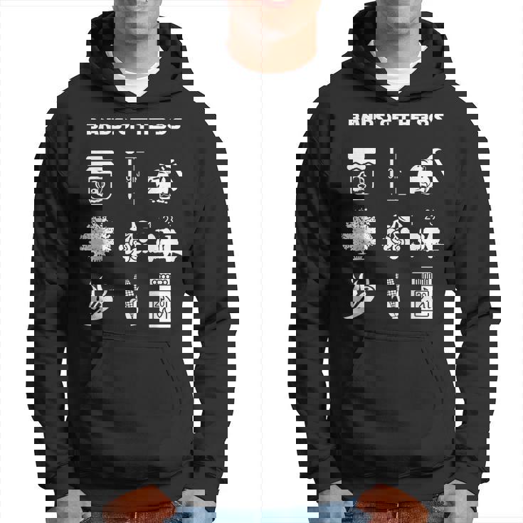 Retro Popular Music Bands Of The 90S Rock Pop Culture Hoodie