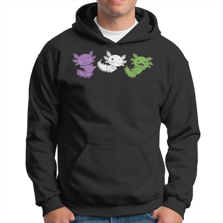 Genderqueer Flag Pride Lgbtq Axolotl Kapuzenpullover