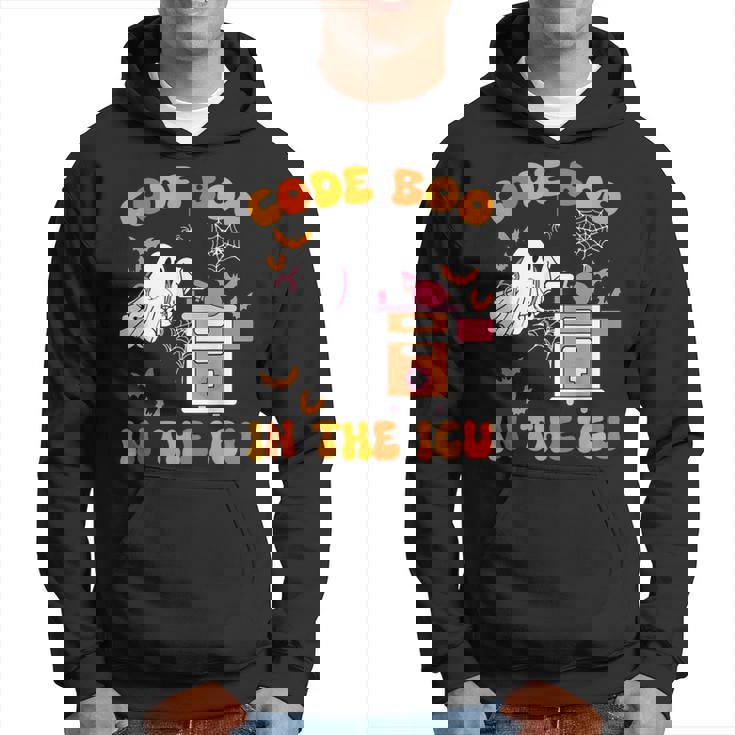 Ghost Code Boo In The Icu Nursing For Halloween Costume Hoodie