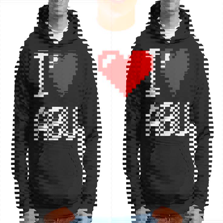 I Heart Abu I Love Abu Nombre Personalizado Sudadera