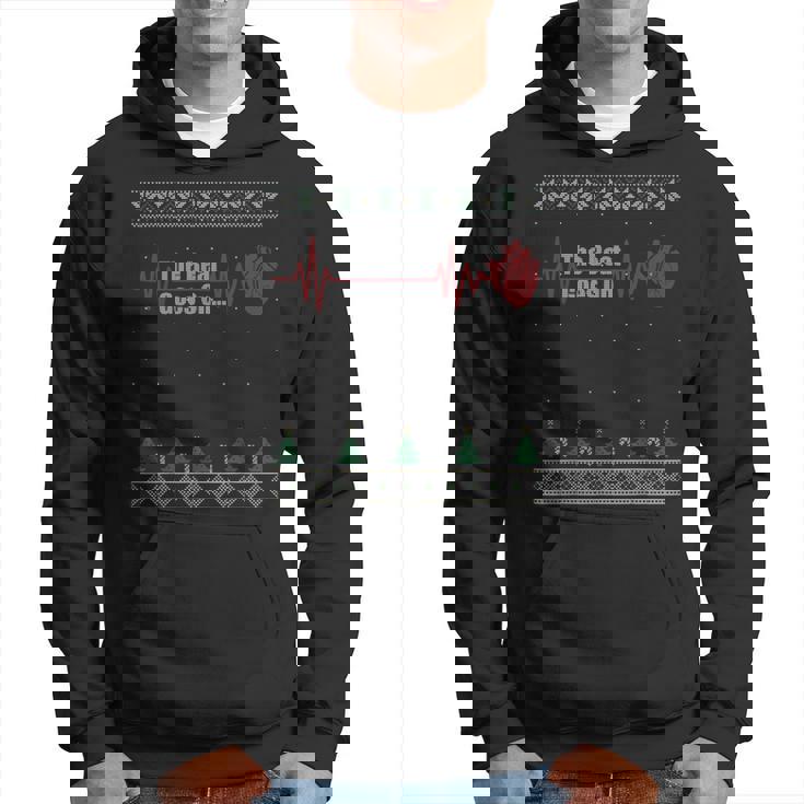 The Heart Beat Goes On Bypass Surgery Ugly Christmas Sweater Hoodie