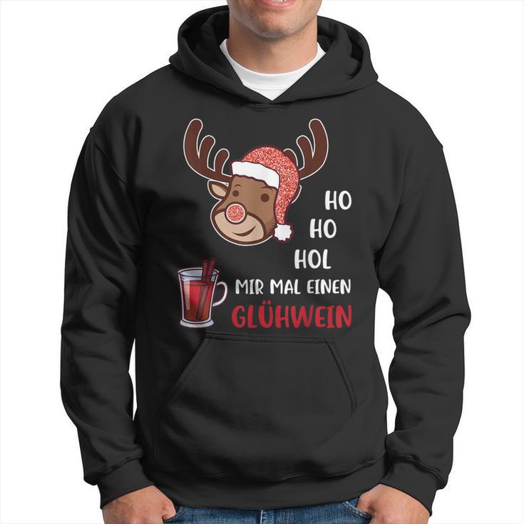 Ho Ho Hol Mir Einen Glühwein Christmas Reindeer Rudolf Kapuzenpullover