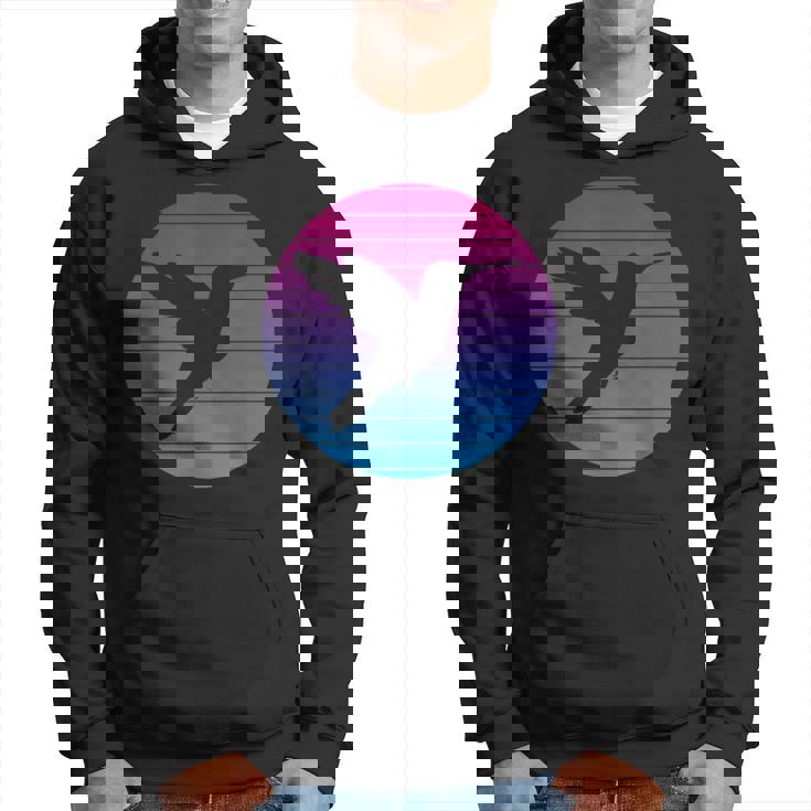 Hummingbird Bird Vintage Bird Vintage Sunset Hoodie