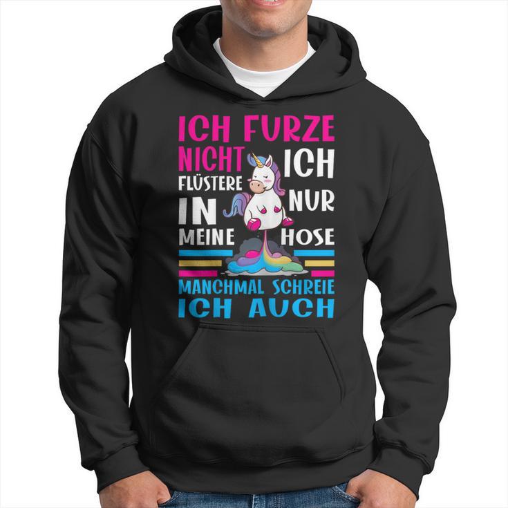 Ich Furze Nicht Ich Wistere Farten Unicorn Pupsen Kapuzenpullover