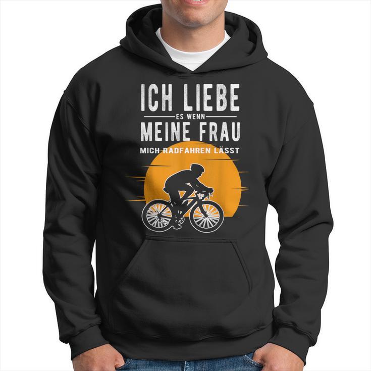 Ich Liebe Meine Frau Wenn Sie Mich Radfahren Lässt Lässt Kapuzenpullover