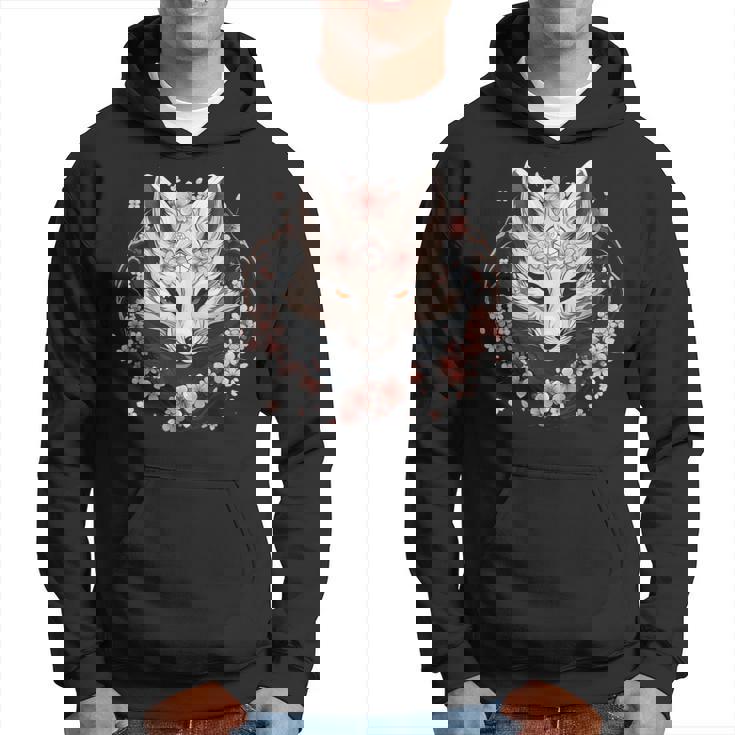 Illustration Renard Japonais Sakura Animal Sweat à capuche