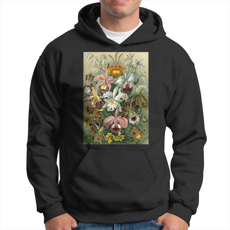 Illustrations Bontaniques Fleurs D'orchidées Sweat à capuche