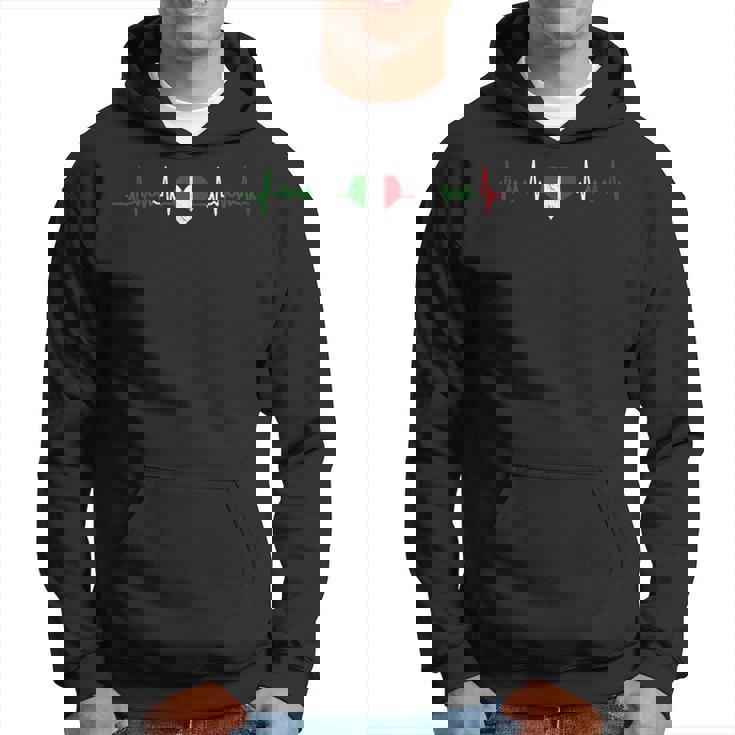 Italia Corazón Italiano Latido Ekg Pulso Italiano Sudadera