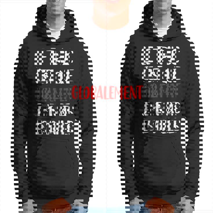 Je M'en Bats Couilles Cadeau Drôle Hommes Sweat à capuche