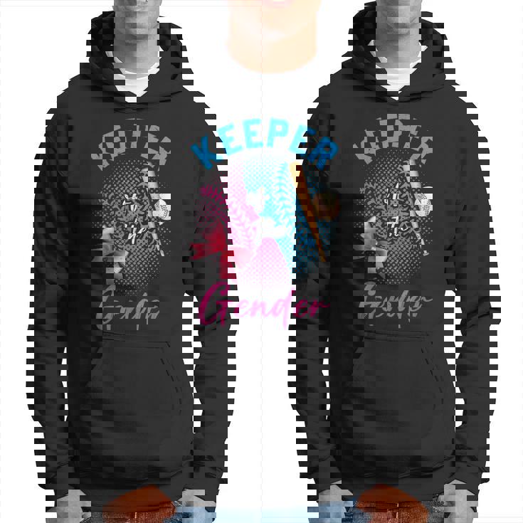 Keeper Of The Gender Baseball Or Bows Gender Reveal Party Hoodie