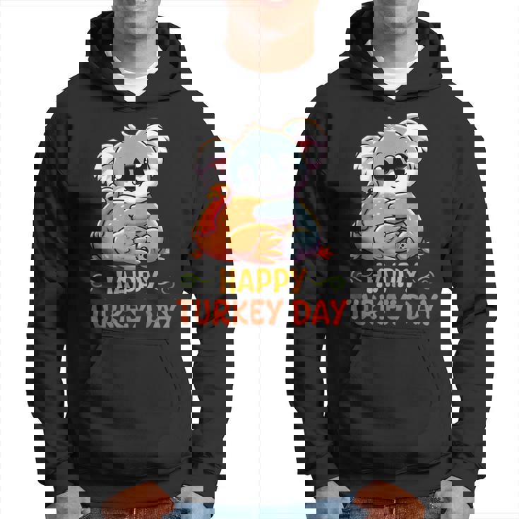 Koala Hugging Turkey Happy Thanksgiving Turkey Day Lovers Hoodie