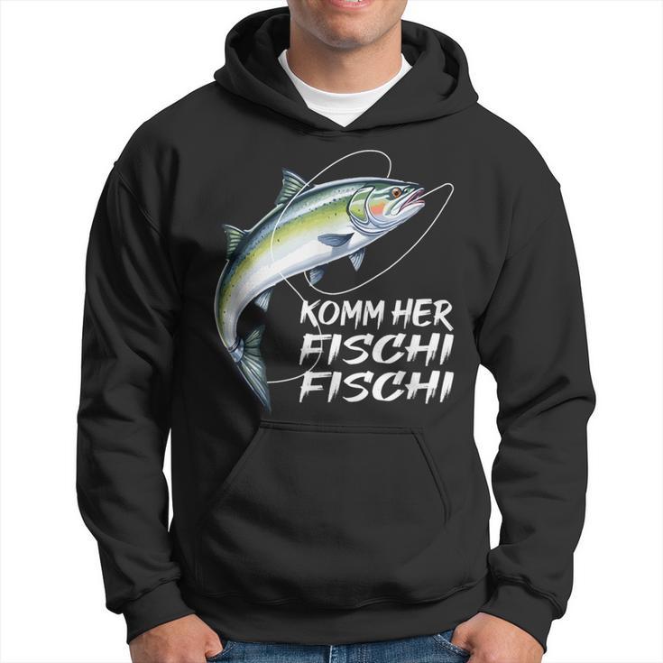 Komm Her Fischi Fischi Slogan Fishing Kapuzenpullover