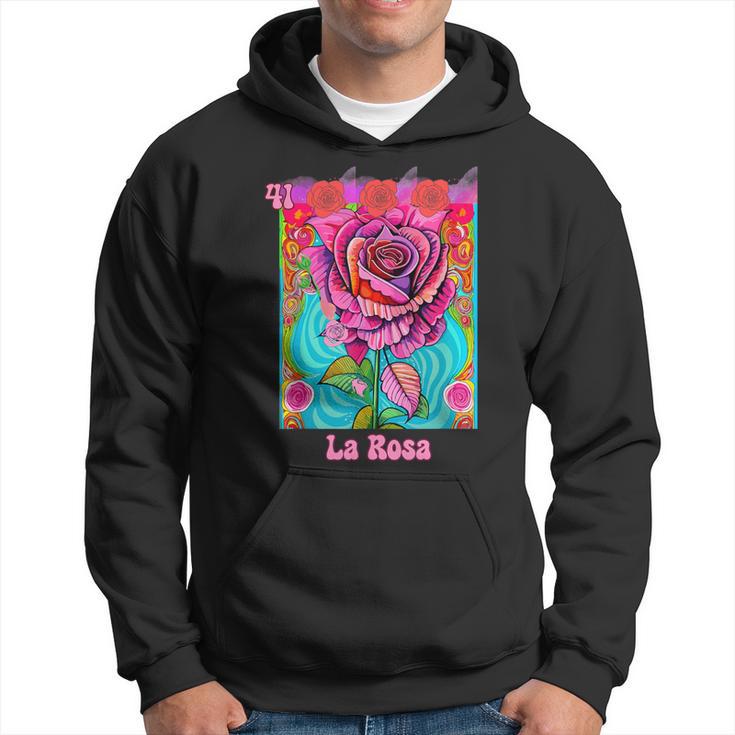 La Rosa The Rose Mexican Bingo Card In A Traditional Game Hoodie Seseable UK