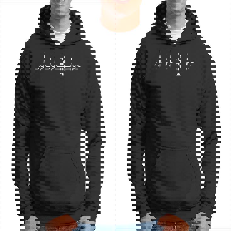 Latido Del Corazón Trompeta Banda De Música Trompetista Ekg Sudadera