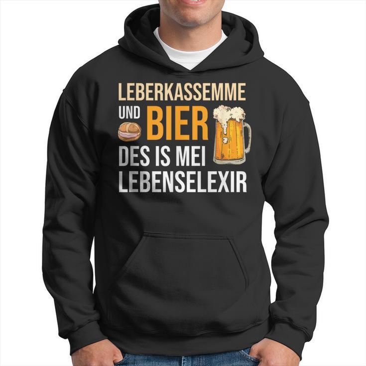 Leberkassmel & Bier Des Is Mei Lebenselexier Leberkas Kapuzenpullover