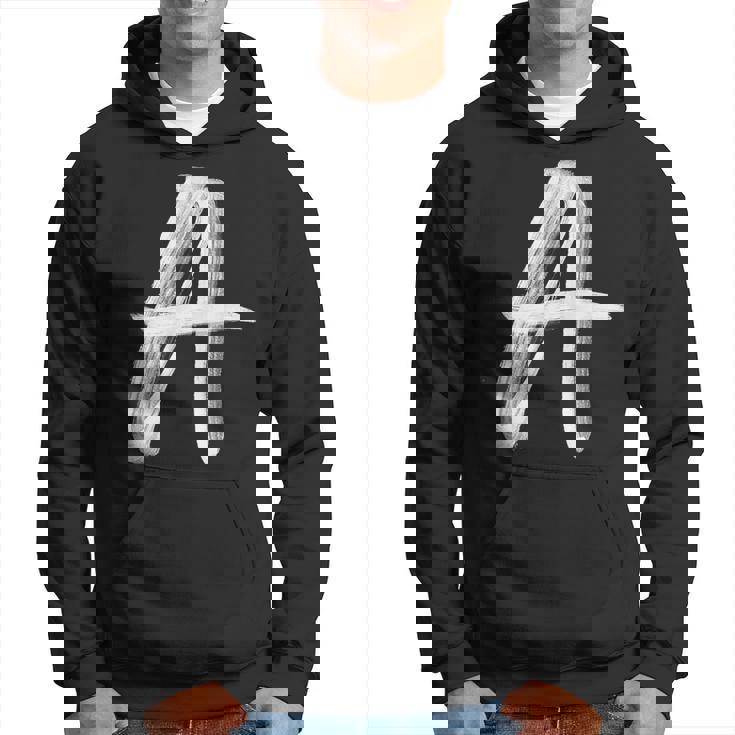 Letra A Inicial Nombre Monograma Letra Mayúscula Sudadera