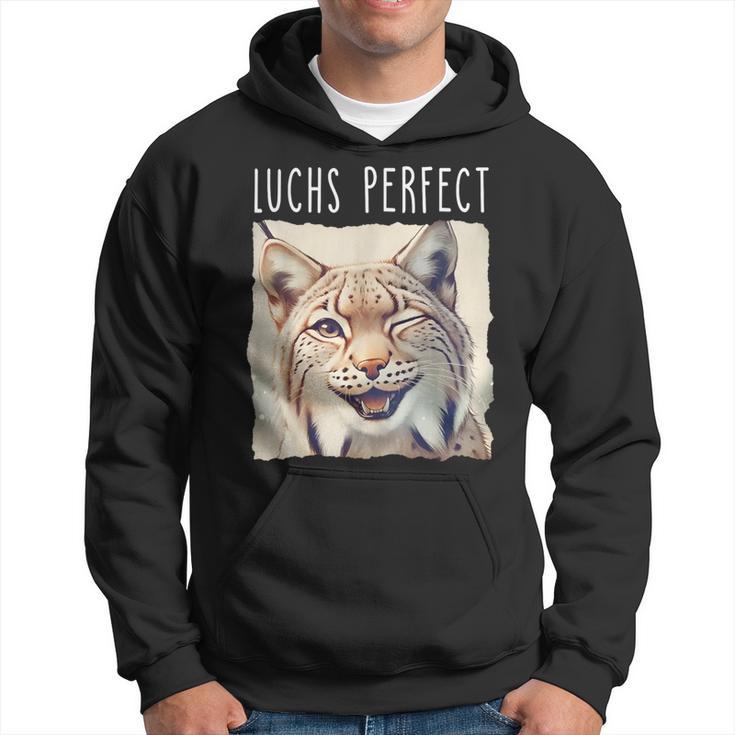 Luchs Perfect X Lynx Bobcat Looks Perfect Lustiger Luchs Kapuzenpullover