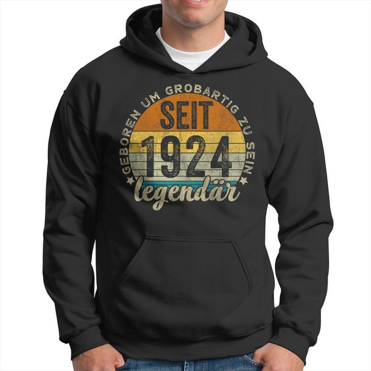 Lustiger 100 Geburtstag -Intage 1924 Geburtstag 100 Jahre Kapuzenpullover