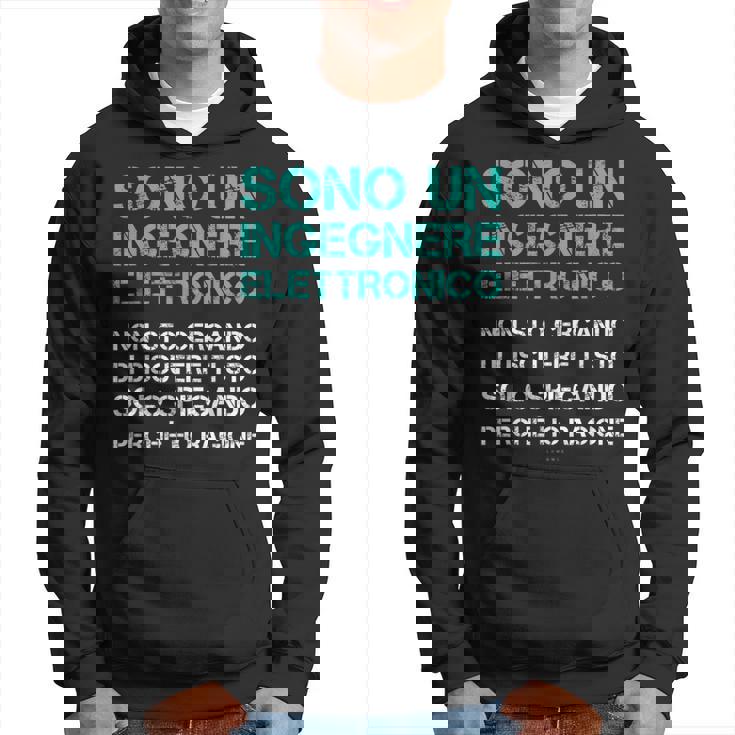 Maglia Ingegnere Elettronico Uomo Regalo Laurea Ingegneria Felpa con cappuccio