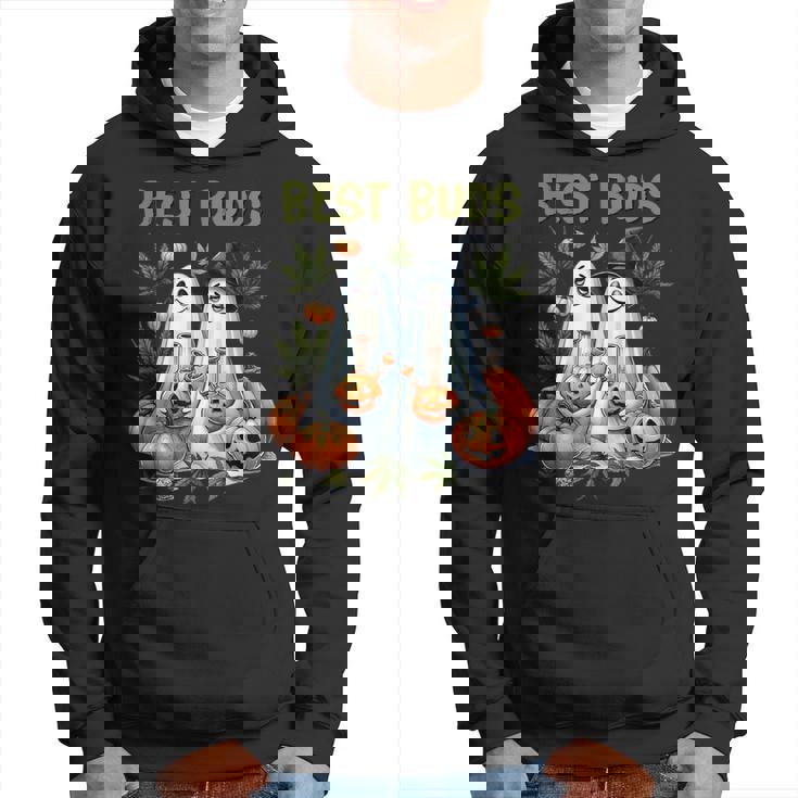 Marijuana Best Buds Ghost 420 Weed Cannabis Halloween Hoodie