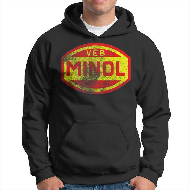 Minol -Eb Folkseigenen Berieb Minol Grunge Effect Kapuzenpullover