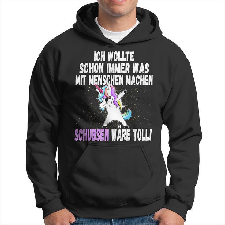 Was Mit Menschen Machen Unicorn Saying Kapuzenpullover