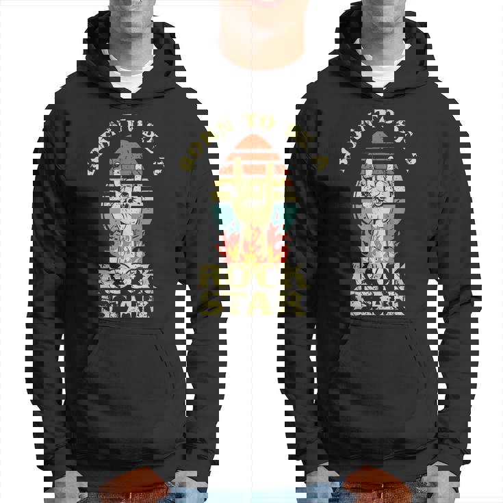 Nacida Para Ser Estrella Del Rock De La Mano Cuernos De La Sudadera