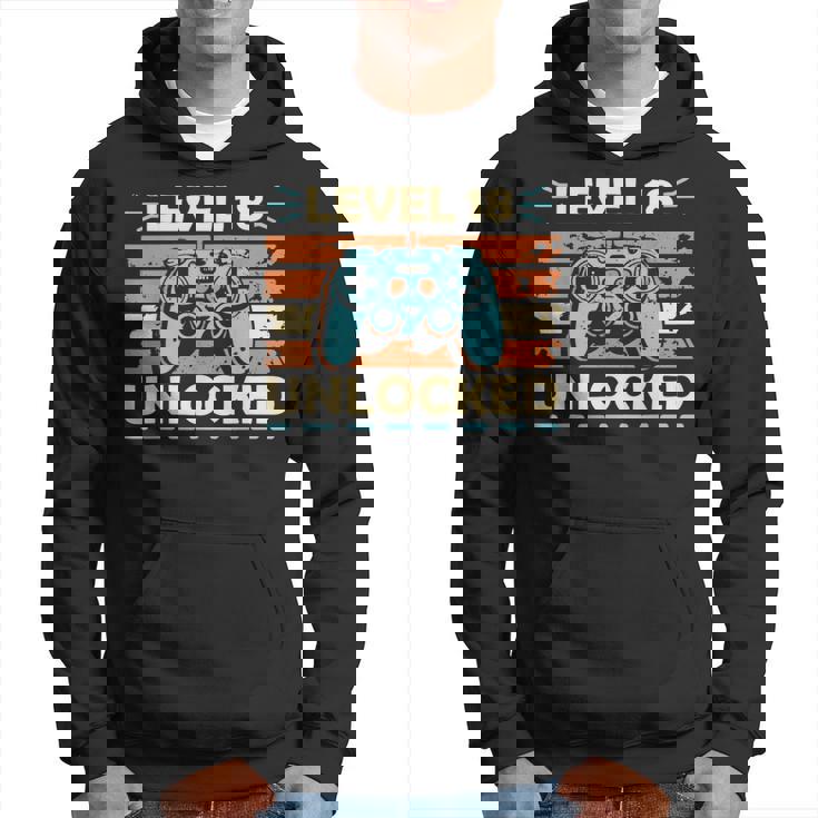 Nivel 18 Desbloqueado 18 Cumpleaños 18 Añosideojuegos Sudadera