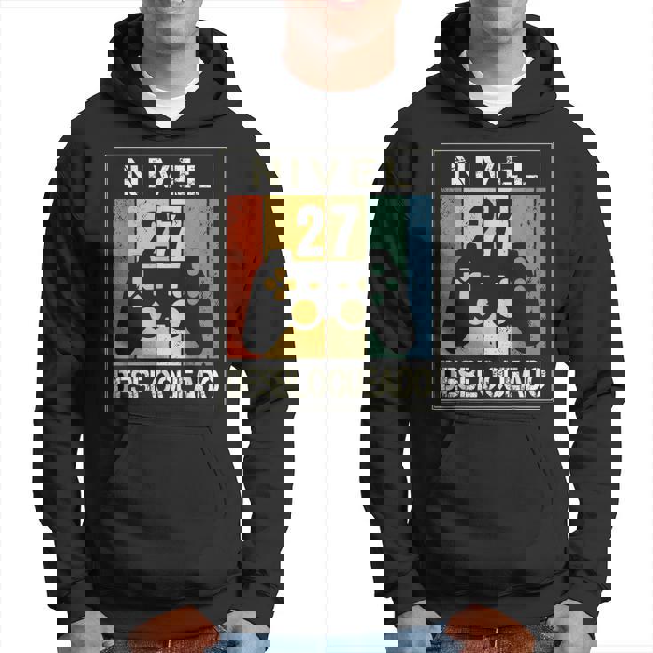 Nivel 27 Desbloqueado Gamer 27 Años 1995 Divertido Chico Sudadera