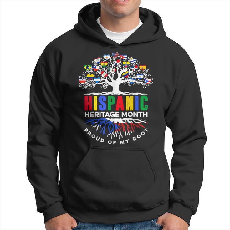 Hispanic Heritage Month Puerto Rican Proud Of My Root Tree Hoodie ...