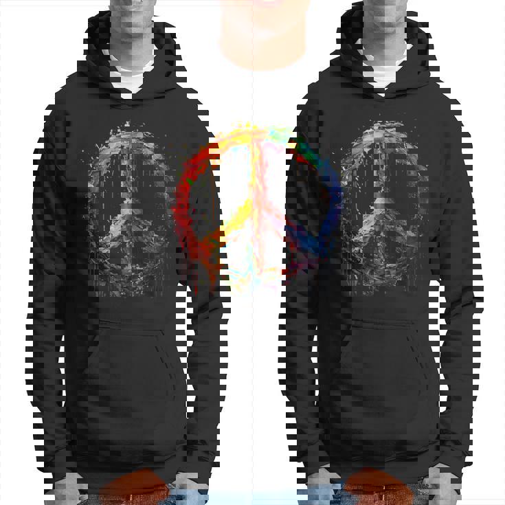 Peace Love Costume Hippie Symbole De Paix Années 60 Et 70 Sweat à capuche