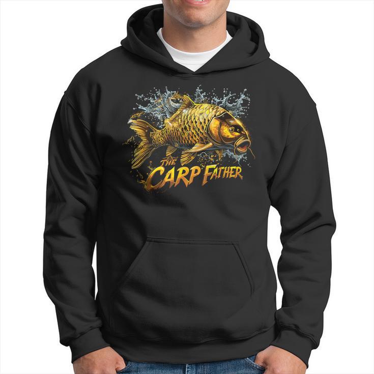 Sweat à Capuche Pêche Carpe Commune - Cadeau Pour Pêcheur, Père, Grand-père - Design Humoristique Poisson
