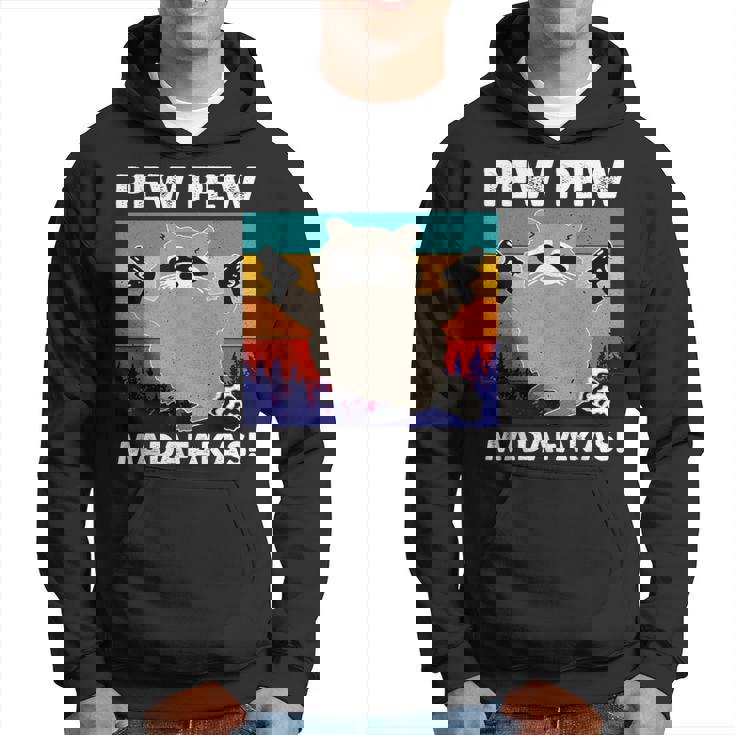Pew Pew Madafakas Crazy Mapache Gun Regalos Divertidos Sudadera
