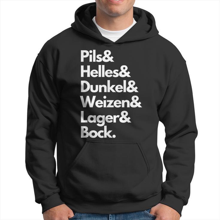 Pils Helles Dunkel Weizen Lager & Bock Biersorten Bier Trink Kapuzenpullover