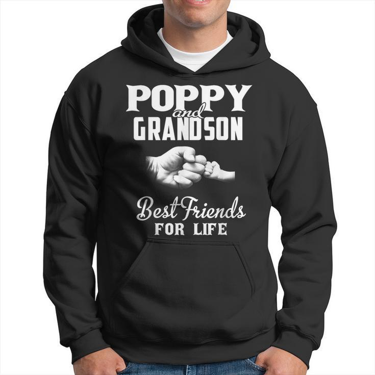 Poppy And Grandson Best Friends For Life Grandpa Men Hoodie