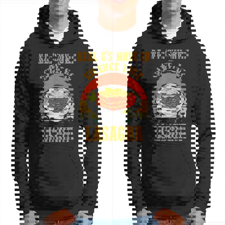 Real Gs Move In Silence Like Lasagna Retro Vintage Sunset Hoodie