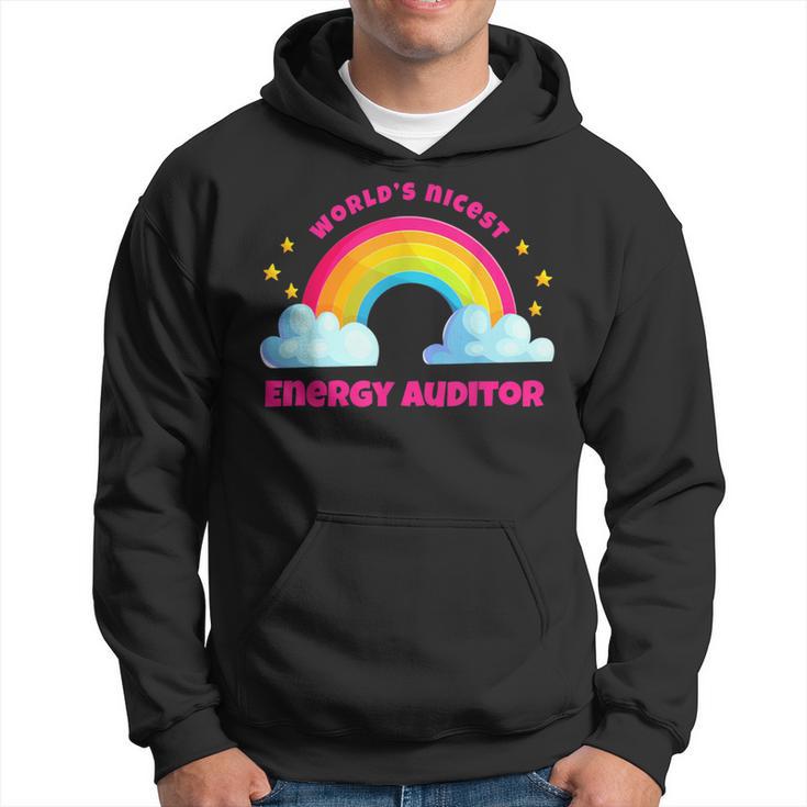 Regenbogen Retro World's Netteste Energie Auditor Kapuzenpullover