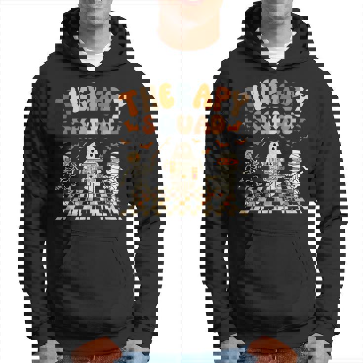 Retro Therapy Squad Slp Ot Pt Team Halloween Speech Physical Hoodie