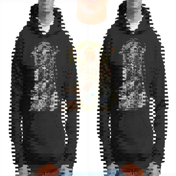 Retro Trump Hunting Deer Beer Drinking Hunting On Back Hoodie