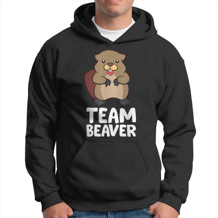 Rodent Team Beaver Team Beaver Love Flannelette Kapuzenpullover