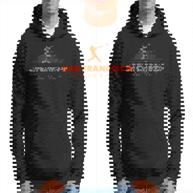 San Francisco Baseball Minimalist Vintage Baseball Lover Hoodie