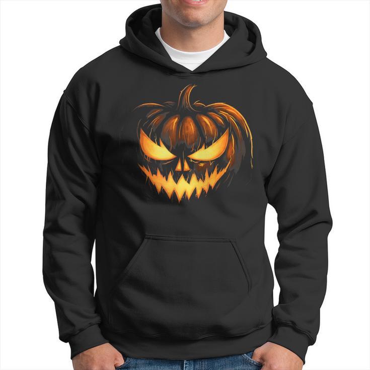 Scary Carved Pumpkin Face Jack O Lantern Halloween Costume Hoodie