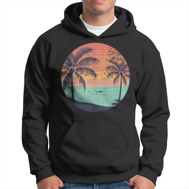 Palm Sunset Embroidery Hoodie main image 1