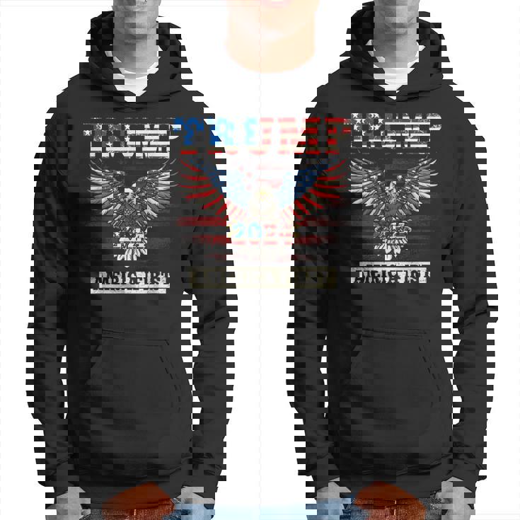 Trump 2024 America First Bald Eagle Pro Trump Bandera De Estados Unidos Sudadera